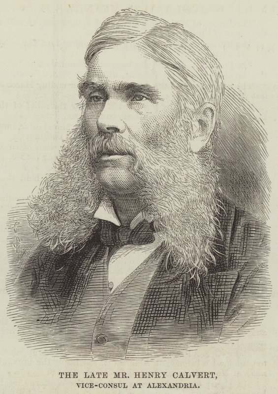 Feu M. Henry Calvert, vice-consul à Alexandrie (gravure) - English School