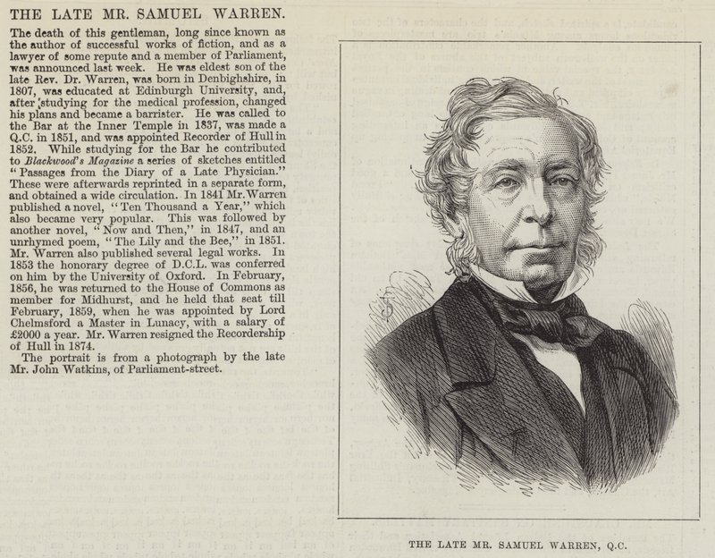 Feu M. Samuel Warren, QC - English School