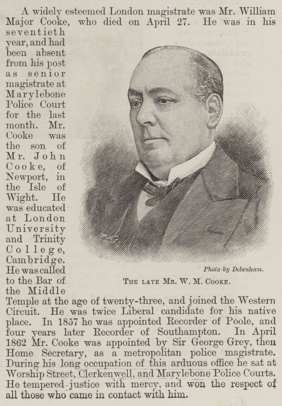 Feu M. W M Cooke (gravure) - English School