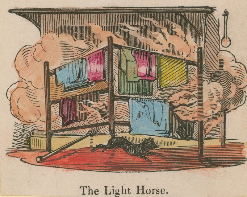 Le cheval léger; dessin humoristique - English School