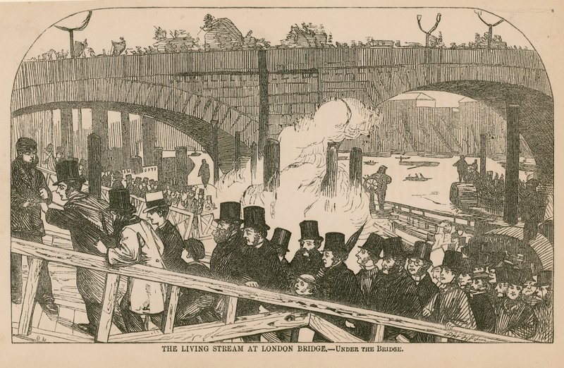 Le courant vivant au pont de Londres - English School