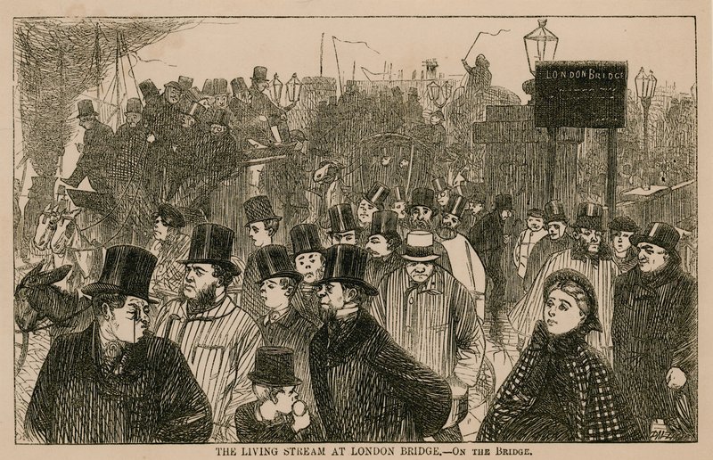 Le courant vivant au pont de Londres - English School