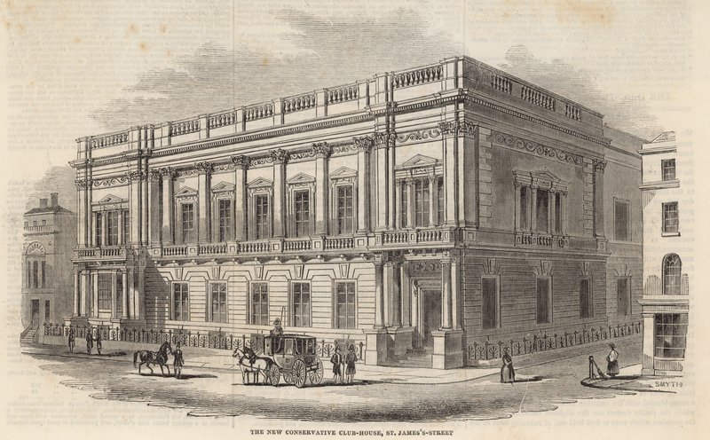 La nouvelle Conservative Club House, St Jamess Street, Londres - English School