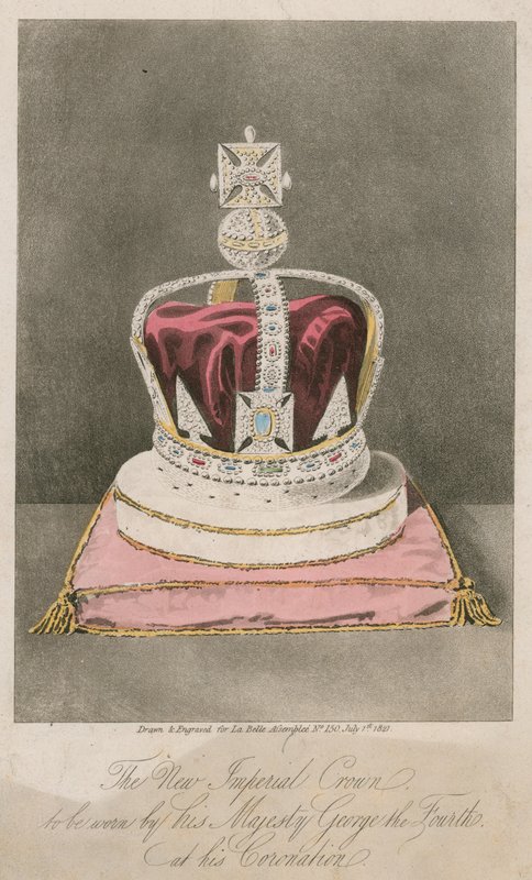 La nouvelle Couronne Impériale à porter par Sa Majesté George IV lors de son Couronnement - English School