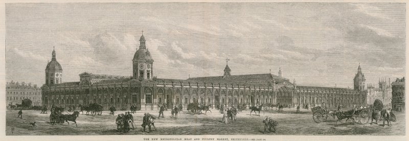Le nouveau marché de la viande et de la volaille métropolitain, Smithfield - English School