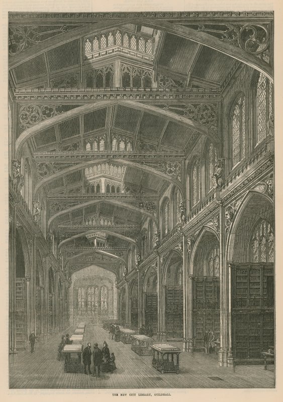 La nouvelle bibliothèque municipale, Guildhall, Londres - English School