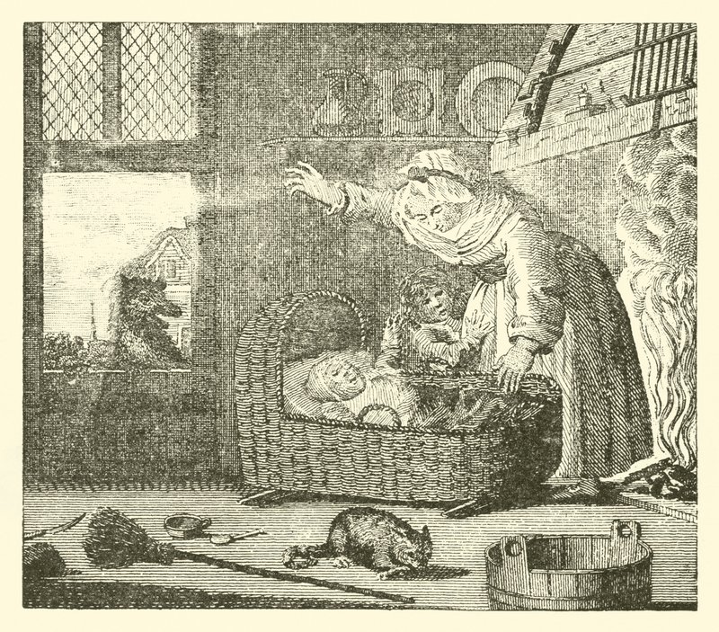 La nourrice et le loup (gravure) - English School