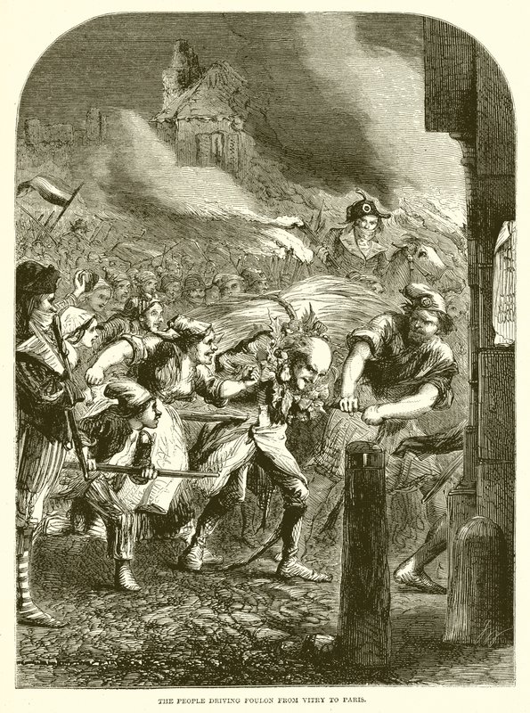 Le peuple conduisant Foulon de Vitry à Paris - English School