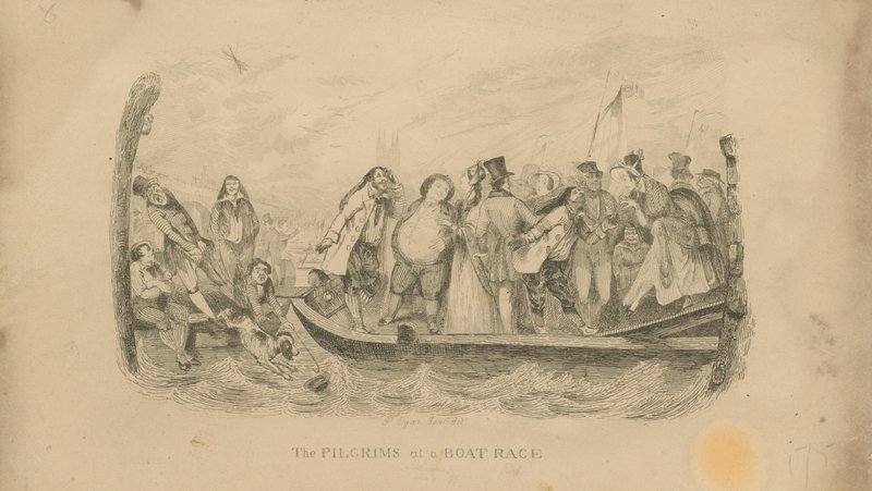 Les pèlerins à une course de bateaux - English School