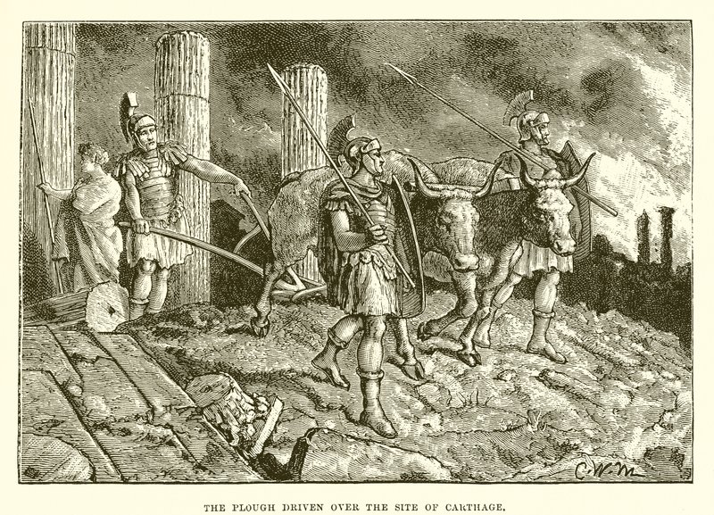 La charrue passant sur le site de Carthage - English School