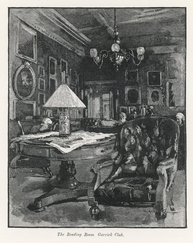 La salle de lecture du Garrick Club - English School