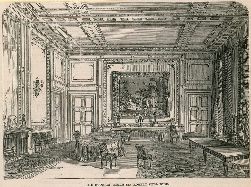 La chambre où Sir Robert Peel est mort - English School