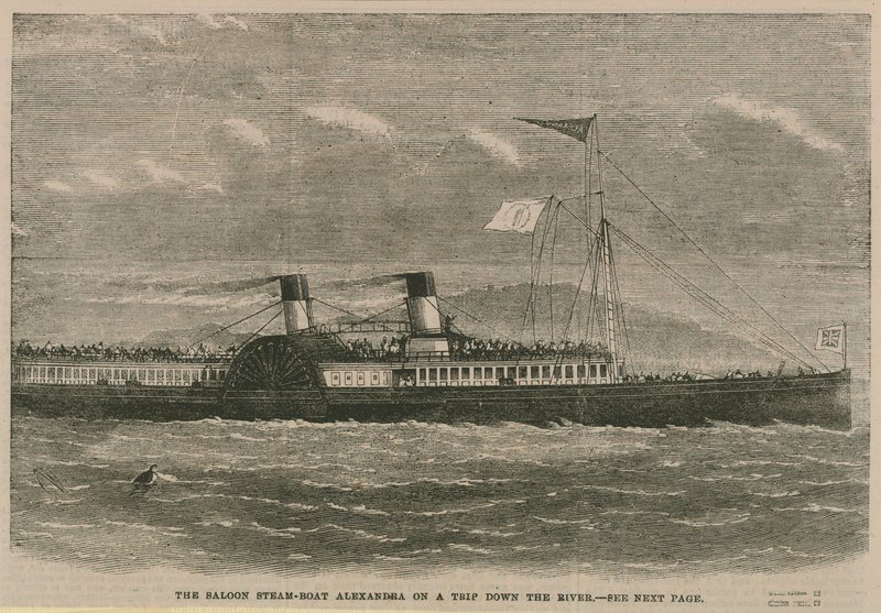 Le bateau à vapeur Alexandra en excursion sur la rivière - English School