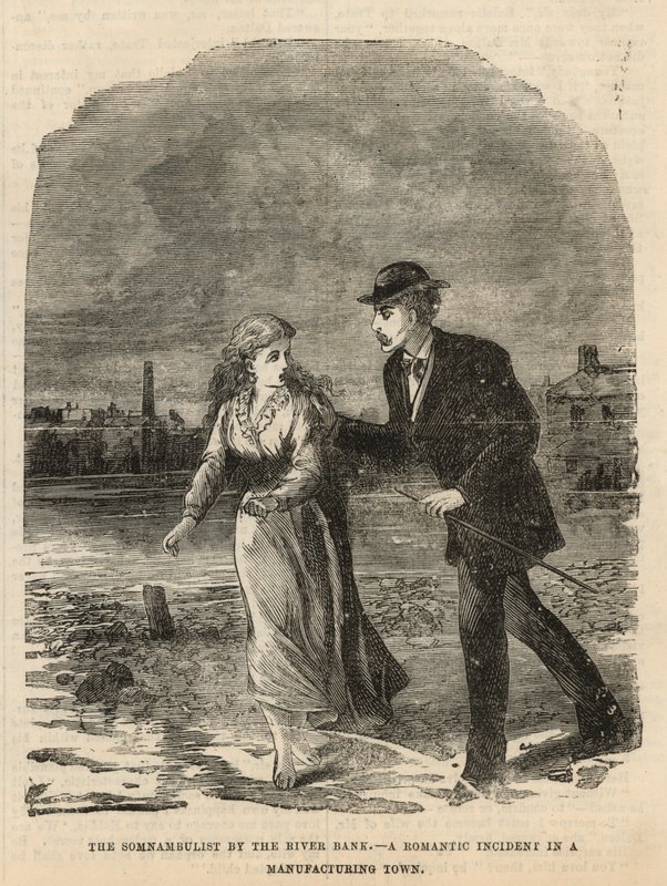 Le somnambule au bord de la rivière - English School