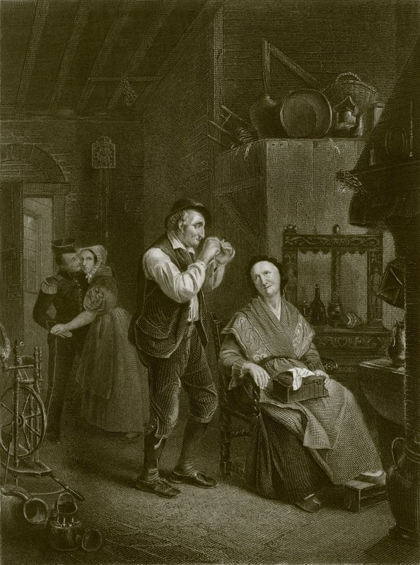 Les deux courtisans - English School