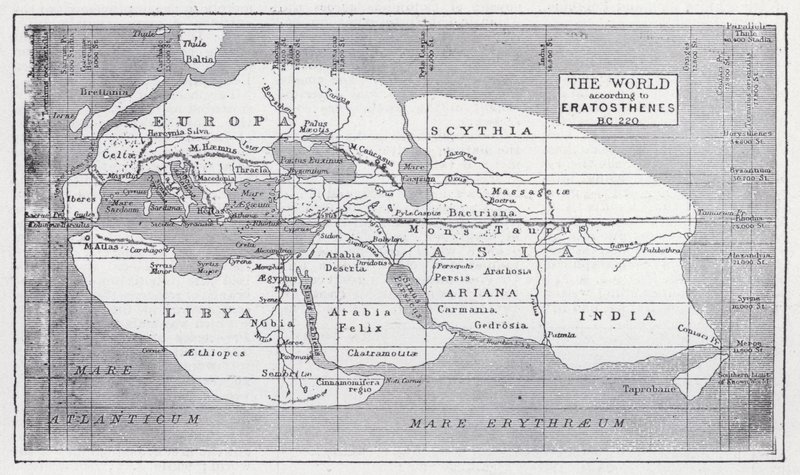 Le monde selon Ératosthène, 220 av. J.-C. - English School