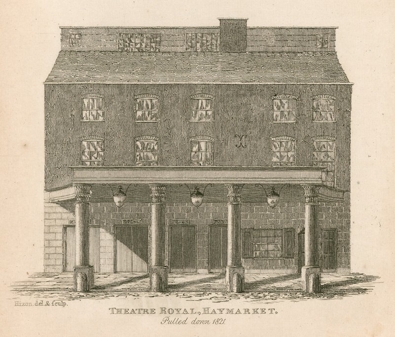 Théâtre Royal, Haymarket, Londres, démoli en 1821 - English School
