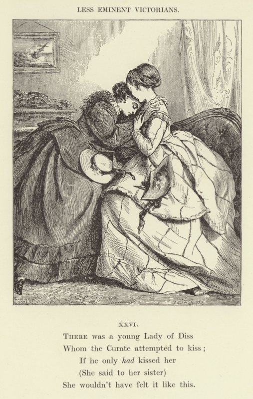 Il y avait une jeune dame de Diss (gravure) - English School