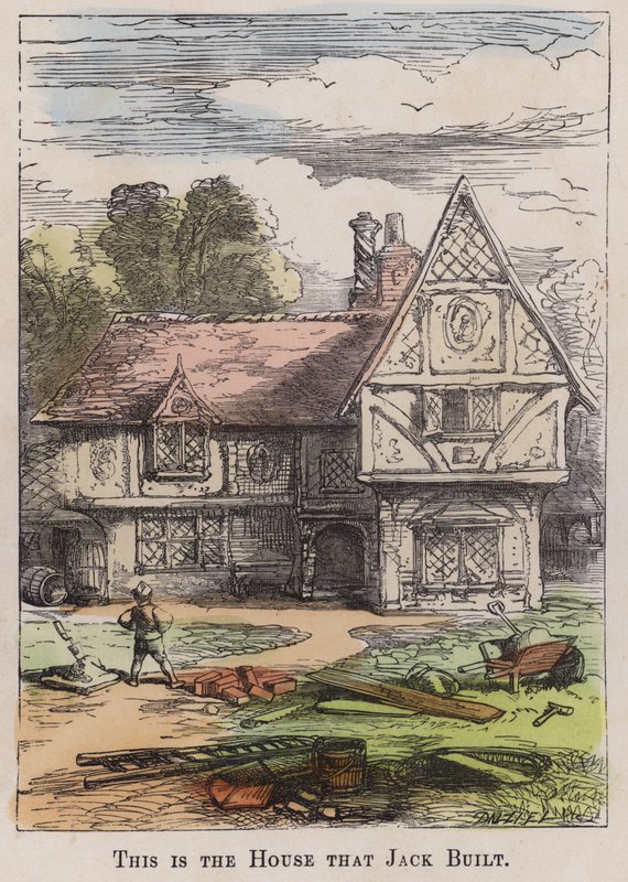 Voici la maison que Jack a construite (gravure en couleur) - English School