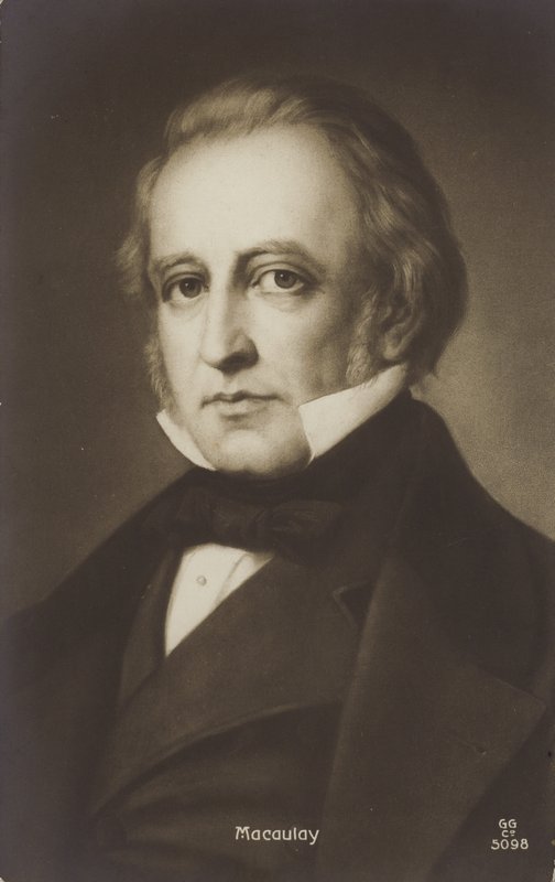Thomas Babington Macaulay (1800-1859), homme politique et historien anglais (lithographie) - English School