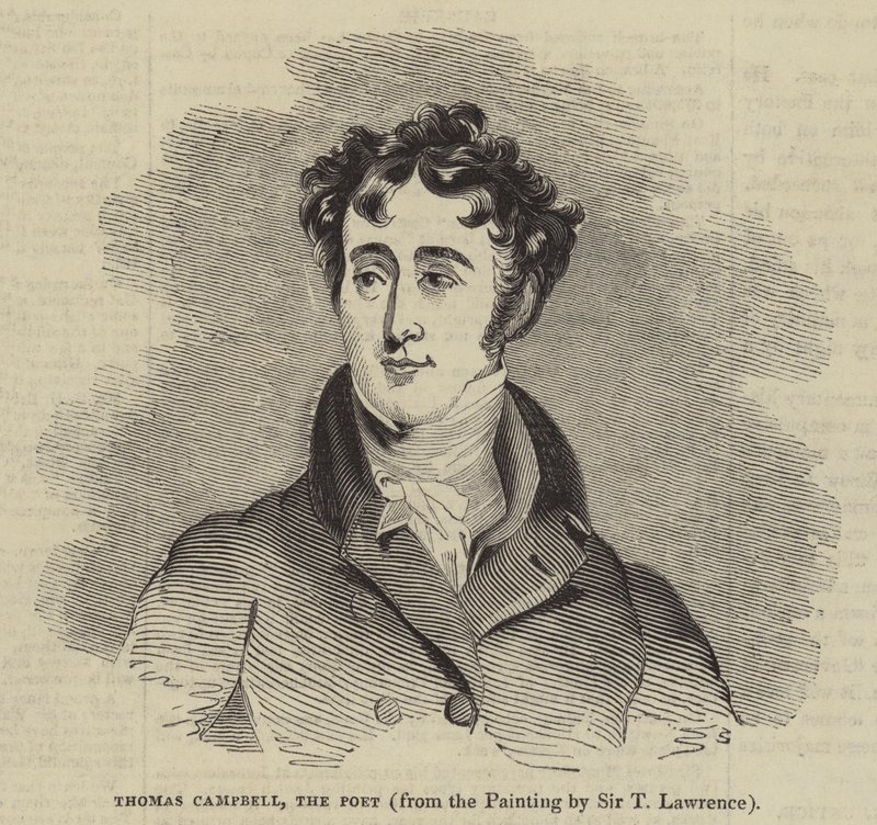 Thomas Campbell, le poète (gravure) - English School