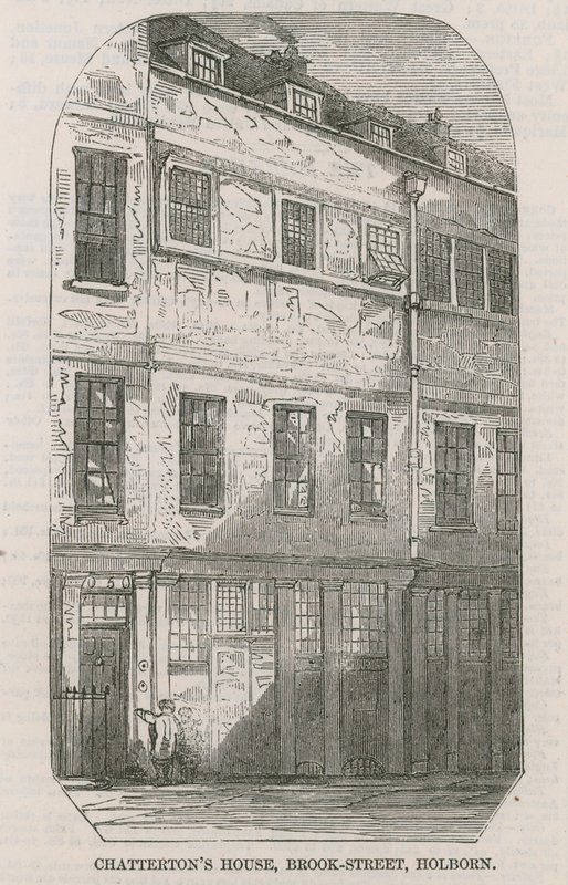 Maison de Thomas Chatterton, Brooks Street, Holborn, Londres - English School