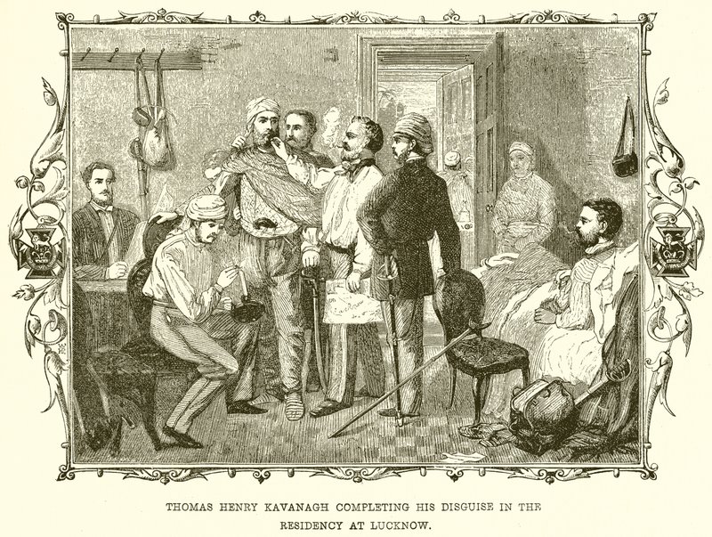 Thomas Henry Kavanagh complétant son Déguisement dans la Résidence à Lucknow - English School