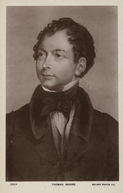 Thomas Moore (1779-1852), poète, chanteur et artiste irlandais (litho) - English School
