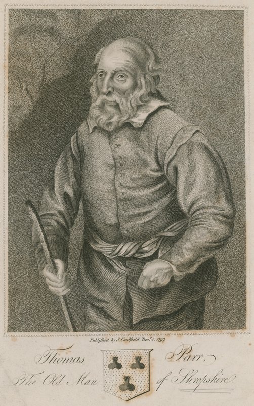 Thomas Parr, le vieil homme du Shropshire - English School
