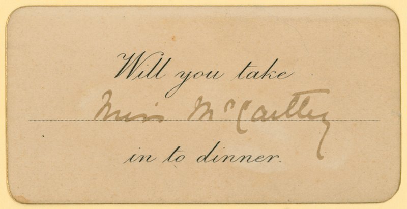 Ticket : Emmènerez-vous Miss McCarthy dîner - English School