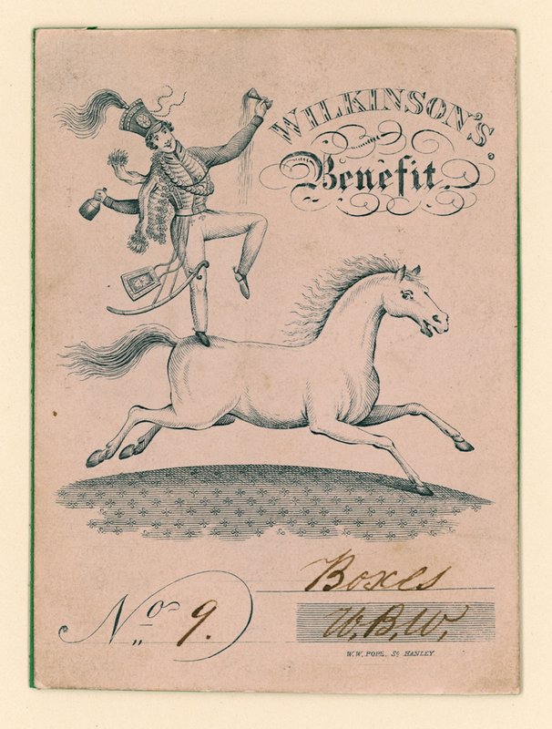 Billet pour le Théâtre de Drury Lane, Londres : Bénéfice de Wilkinson - English School