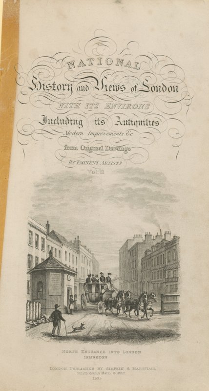Page de titre pour Histoire nationale et vues de Londres - English School