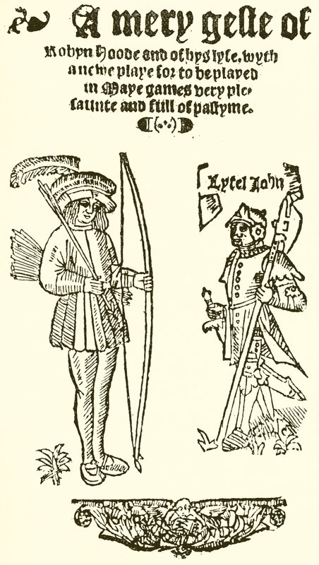 Page de titre de A Mery Geste of Robyn Hood, 1550 - English School