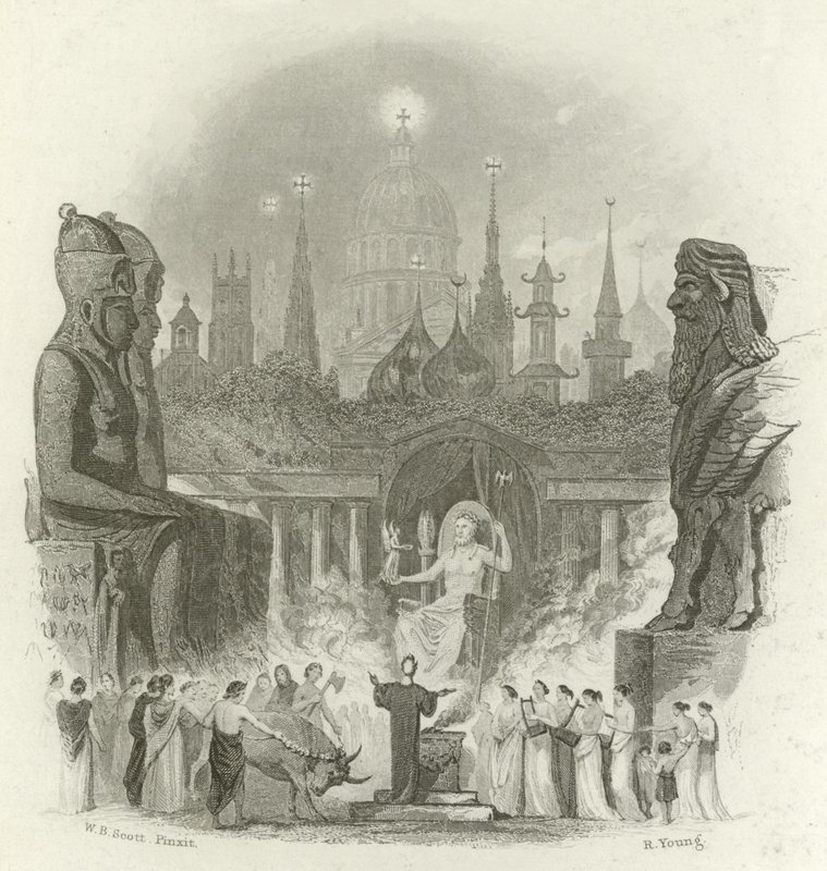 Page de titre de Les Croyances du Monde par James Gardner - English School