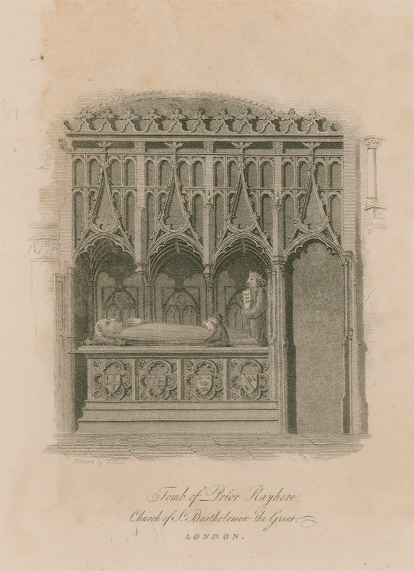Tombe du prieur Rayhere, église de St Bartholomew le Grand, Smithfield - English School