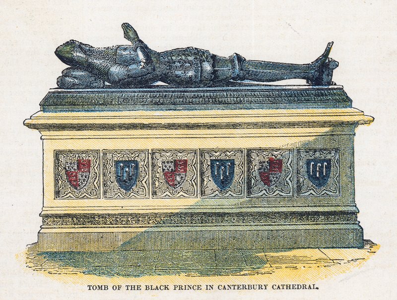 Tombeau du Prince Noir dans la cathédrale de Canterbury - English School
