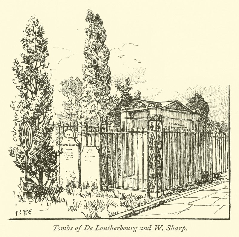Tombes de De Loutherbourg et W Sharp - English School