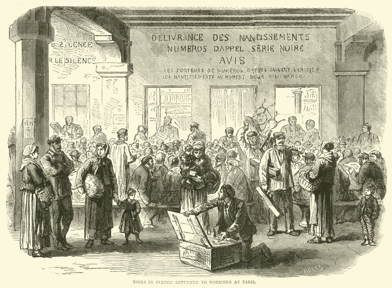 Outils en gage rendus aux ouvriers à Paris, décembre 1870 - English School