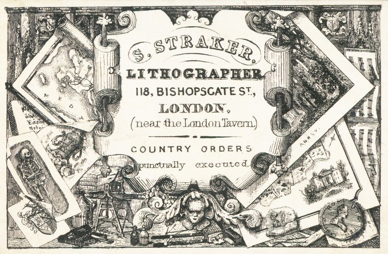 Carte de visite, S Straker - English School