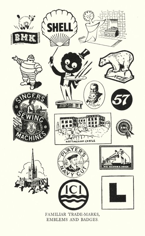 Enseignes commerciales : Marques, emblèmes et badges familiers (lithographie) - English School