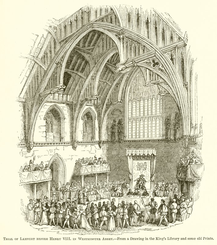 Procès de Lambert devant Henri VIII à l