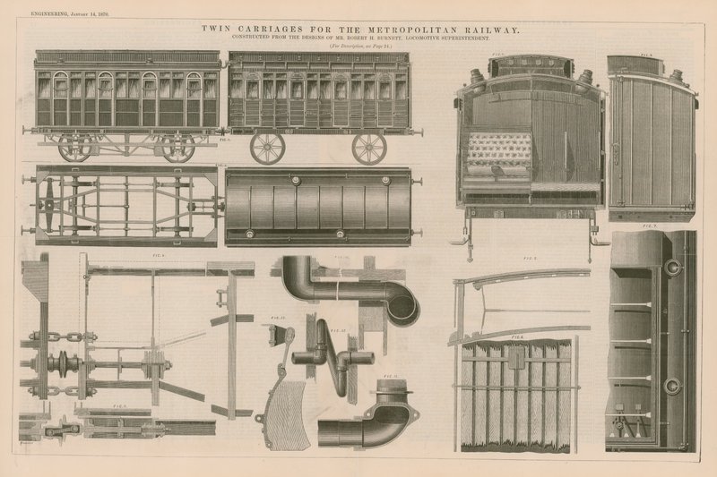 Voitures jumelles pour le Metropolitan Railway - English School
