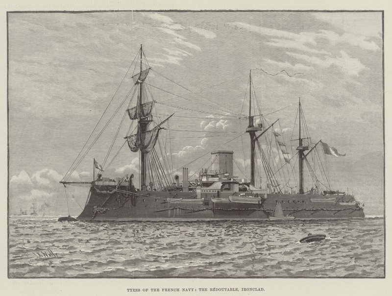 Types de la marine française, le Redoutable, cuirassé - English School