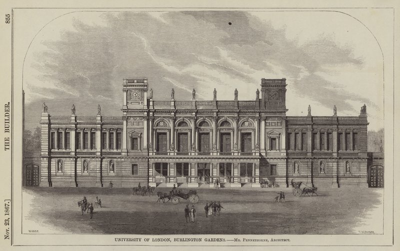 Université de Londres, Burlington Gardens (gravure) - English School