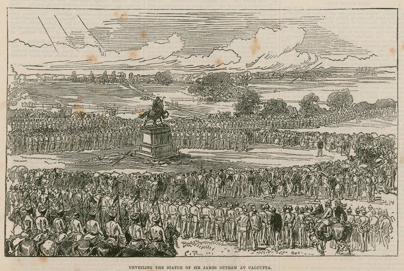 Dévoilement de la statue de Sir James Outram à Calcutta - English School
