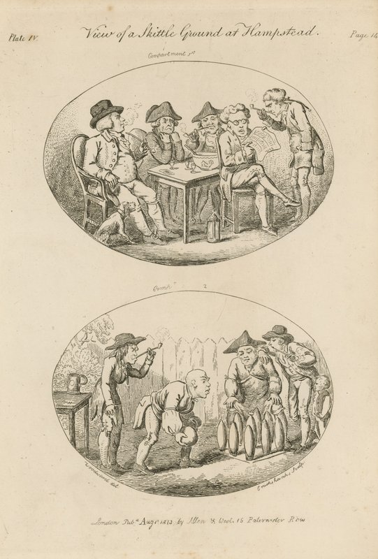 Vue du terrain de quilles à Hampstead - English School