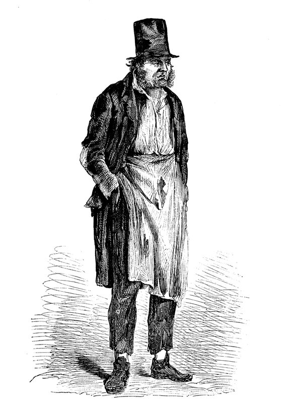 Vagabond du refuge de Playhouse Yard, Cripplegate - English School