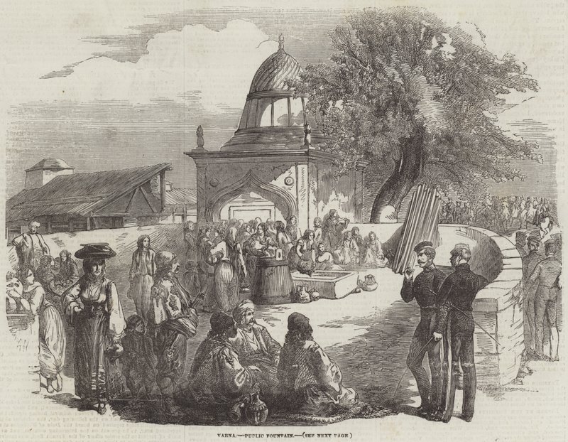Varna, fontaine publique (gravure) - English School