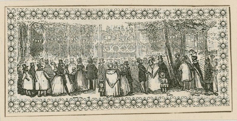 Les jardins de Vauxhall, Londres - English School