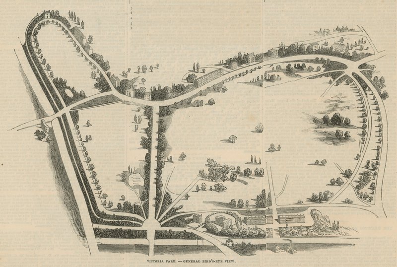 Victoria Park, Vue générale à vol d